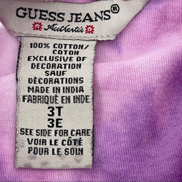 Guess Jeans Heart Tie Dye Long Sleeve Top Size 3T - Picture 8 of 9